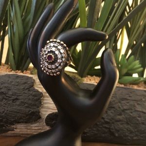 Antique style Ring sultana sterling silver 925